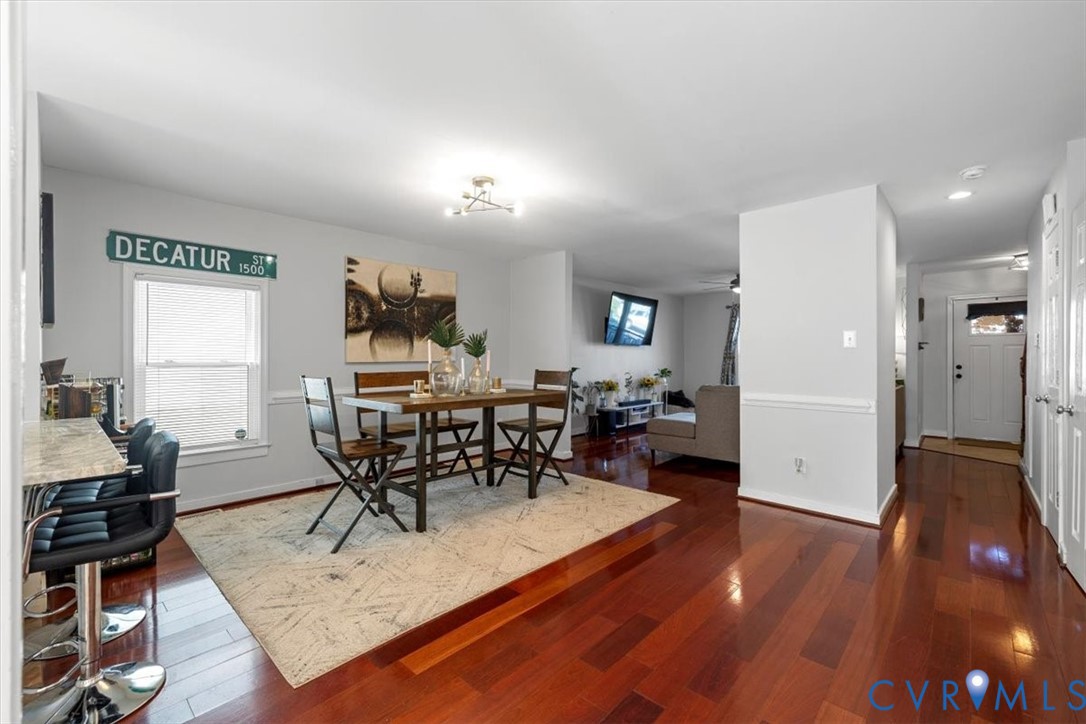 1606 Decatur Street Richmond, VA 23224 - Photo 9 of 24 a view of a dining room with furniture and wooden floor