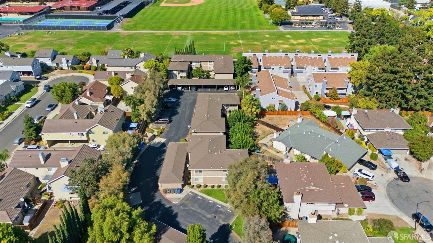4970 Cherry Avenue, Unit 211 San Jose, CA 95118 - Photo 55 of 67 an aerial view of a houses with outdoor space