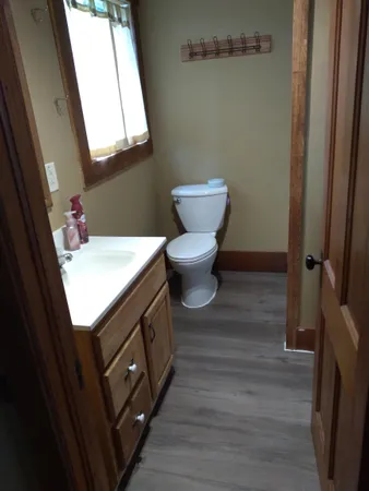 a bathroom with a sink and a toilet