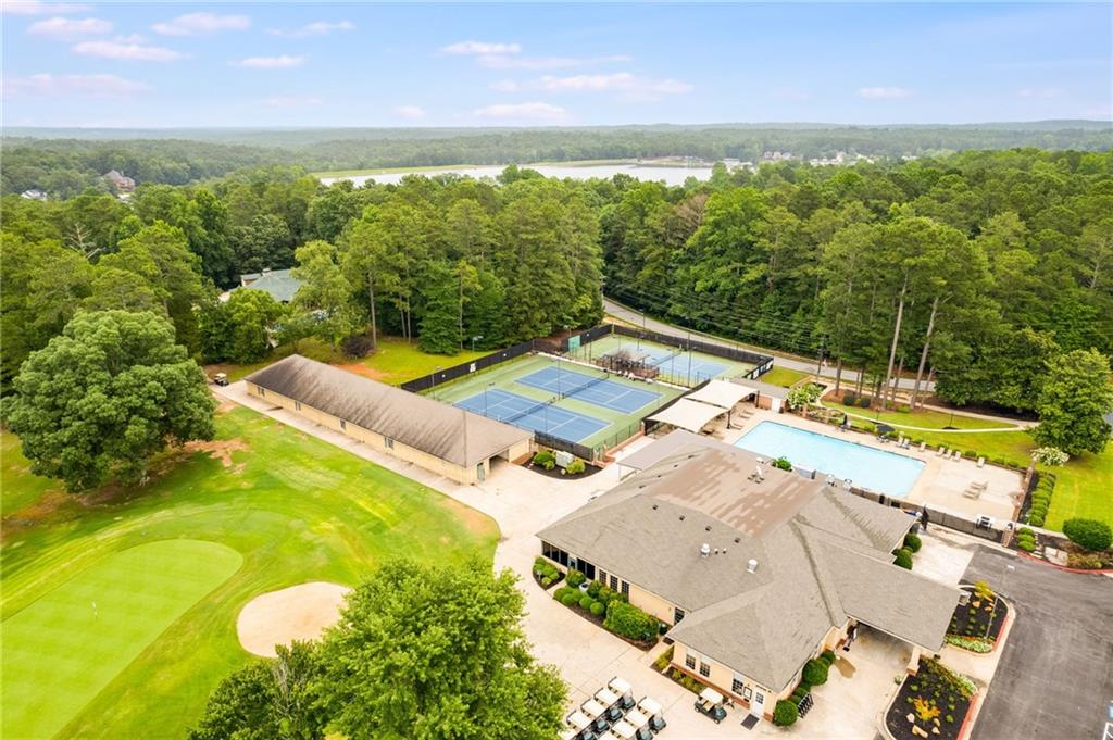 3339 Cherokee Court Villa Rica, GA 30180 - Photo 24 of 24 an aerial view of a house with a swimming pool