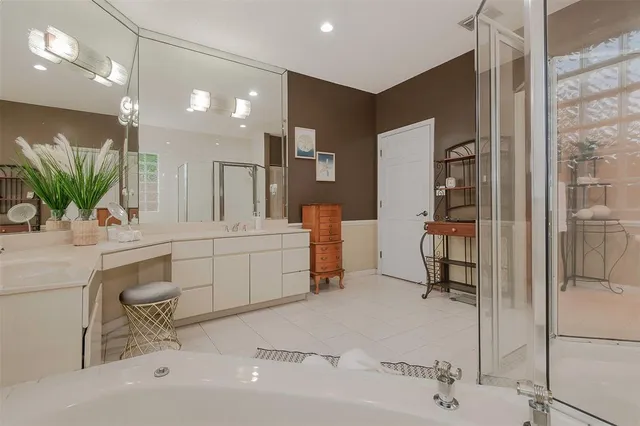 a bedroom with a bed and furniture