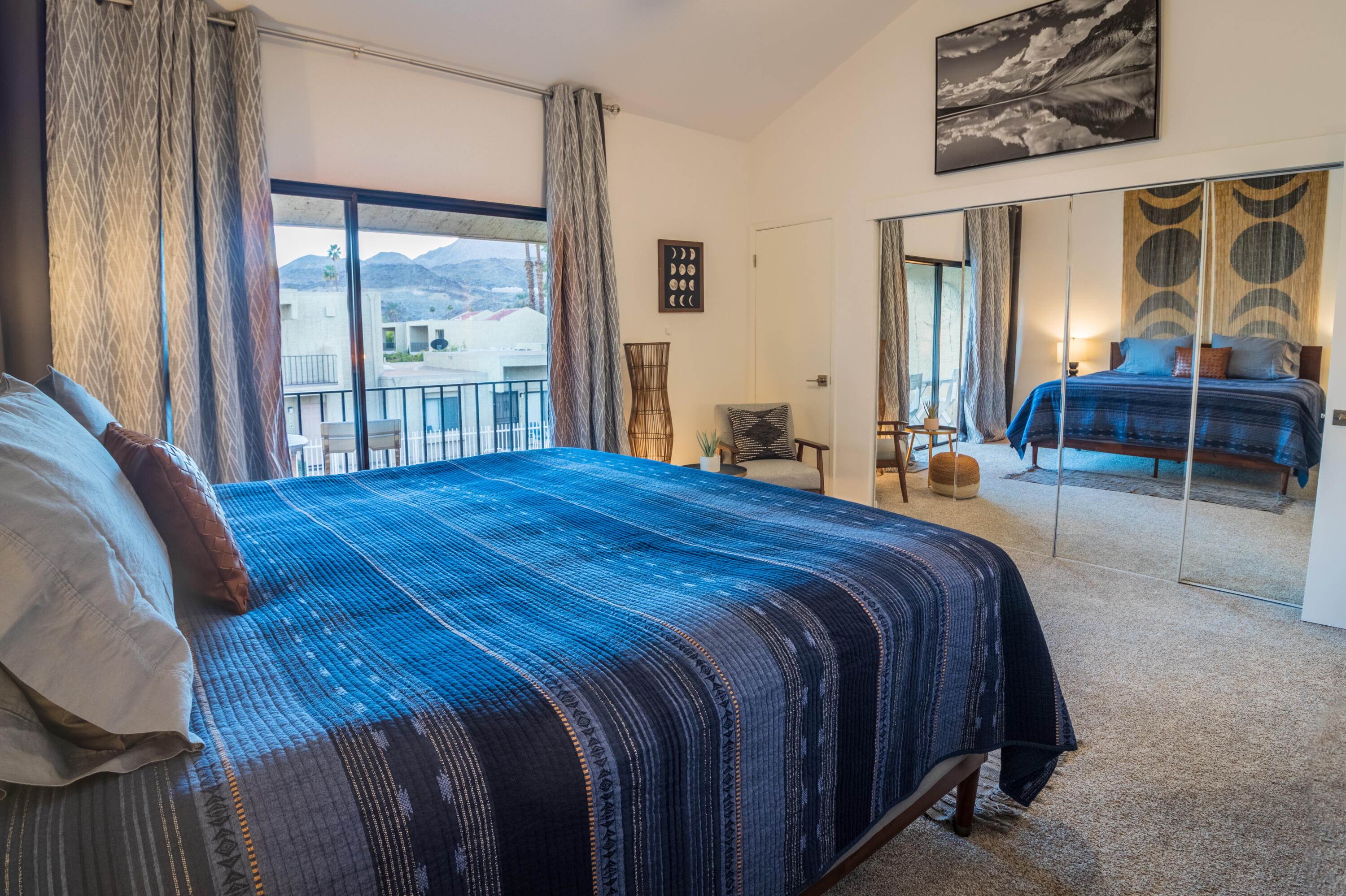 2415 Los Patos Drive Palm Springs, CA 92264 - Photo 8 of 17 a bedroom with a bed and balcony view