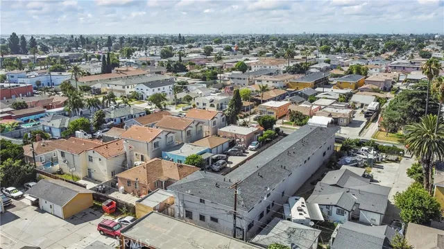 an aerial view of a city