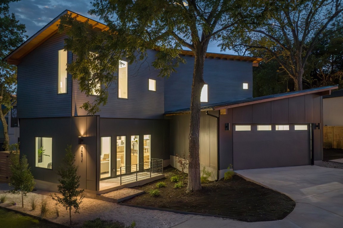 a front view of a house