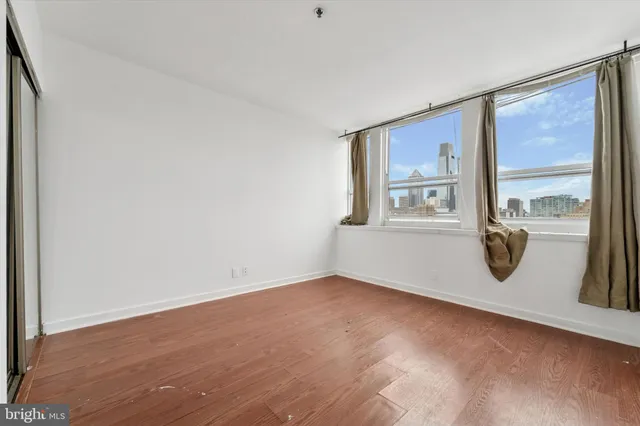 an empty room with a window