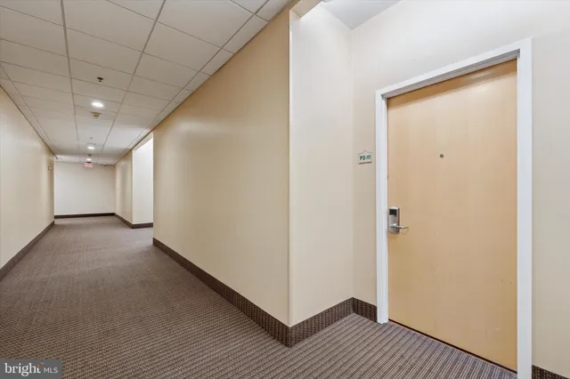 a view of a hallway with a hallway
