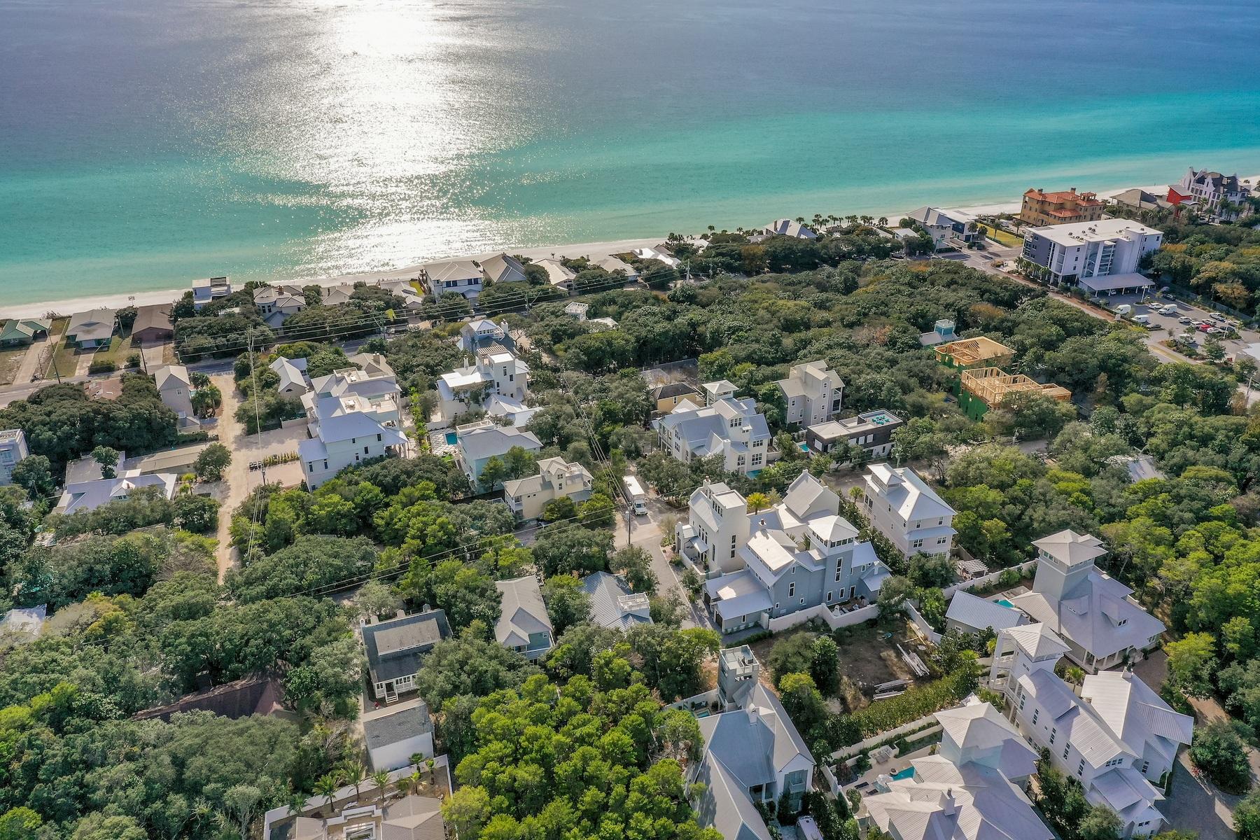 149 East Grove Avenue Santa Rosa Beach, FL 32459 - Photo 40 of 42 an aerial view of a houses with outdoor space and river