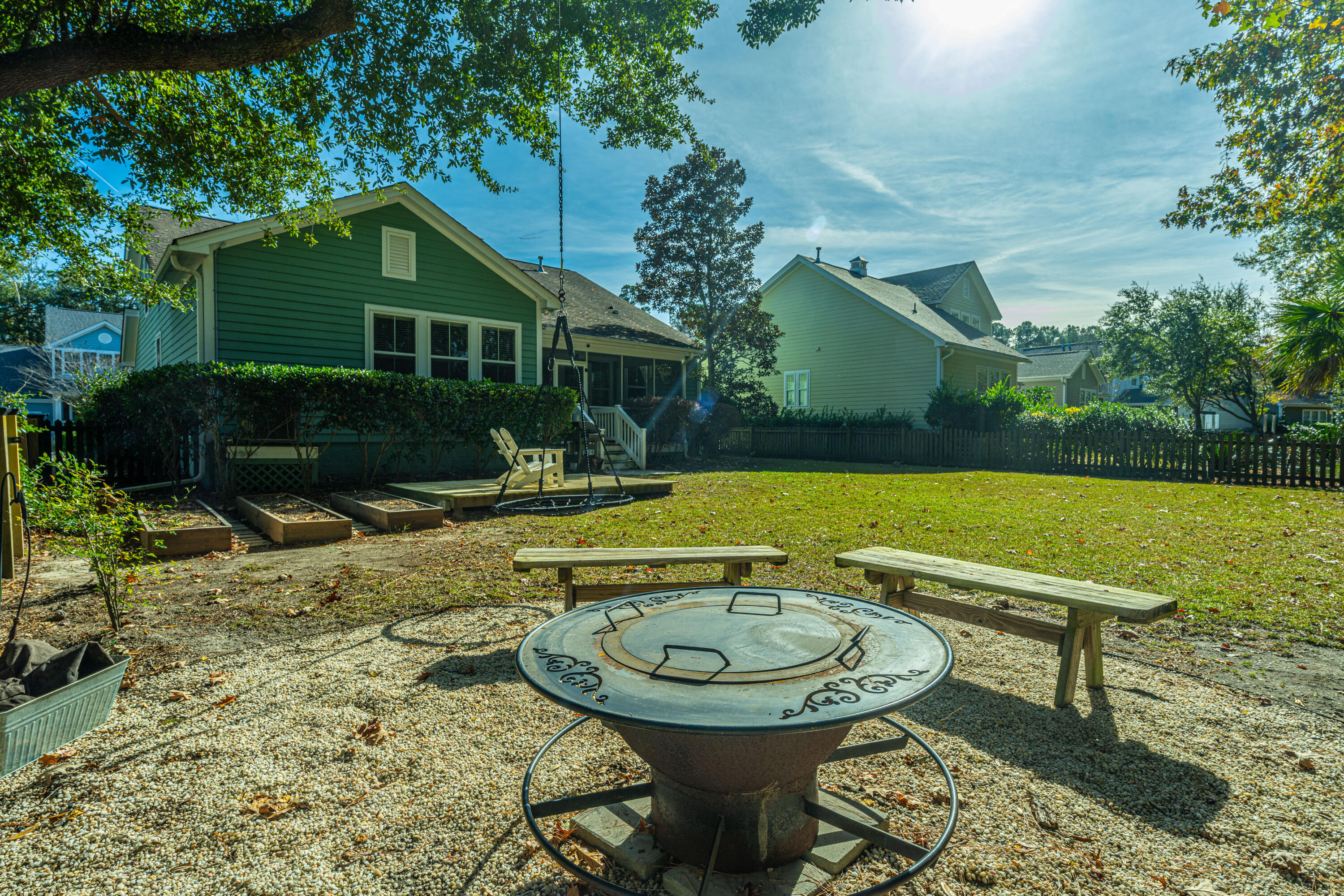 1852 Hall Point Road Mount Pleasant, SC 29466 - Photo 39 of 57 Backyard firepit