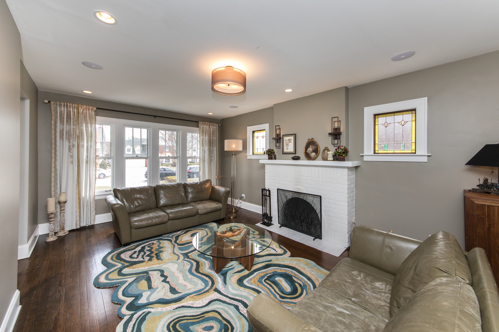 100 Wisner Street Park Ridge, IL 60068 - Photo 6 of 36 a living room with furniture and a fireplace
