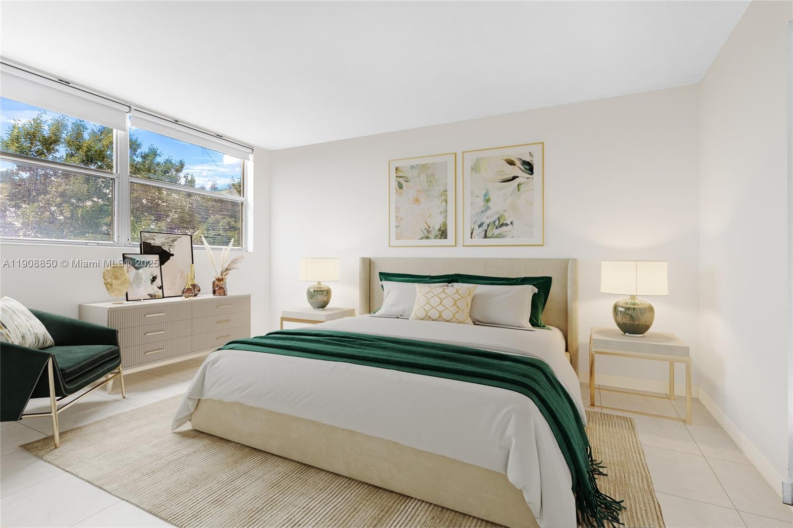 650 Northeast 64th Street, Unit G208 Miami, FL 33138 - Photo 4 of 8 a bedroom with a large bed and a large window