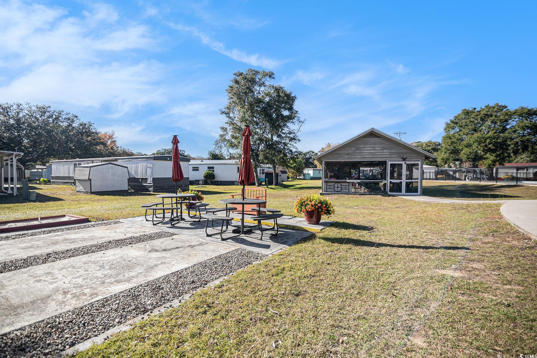 63 Saxon Court Murrells Inlet, SC 29576 - Photo 21 of 22 View of grassy yard featuring a patio area
