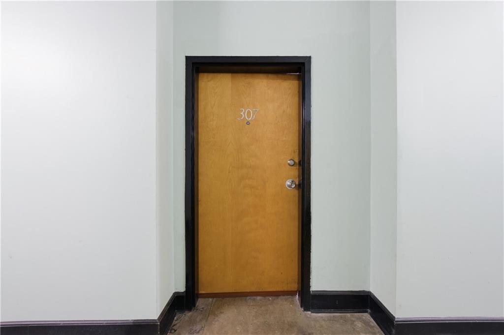 505 Whitehall Street Southwest, Unit 307 Atlanta, GA 30303 - Photo 22 of 37 a view of small space with a door