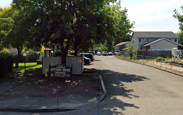 a view of a park with of house