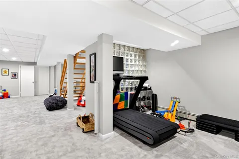 a room with furniture and toys