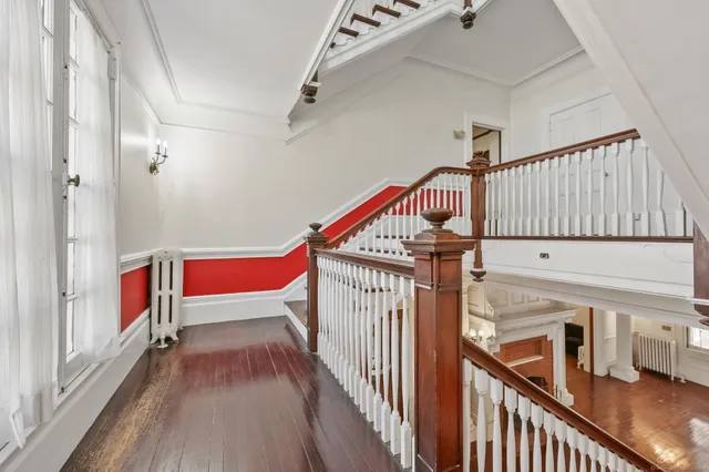 a view of an entryway with a window