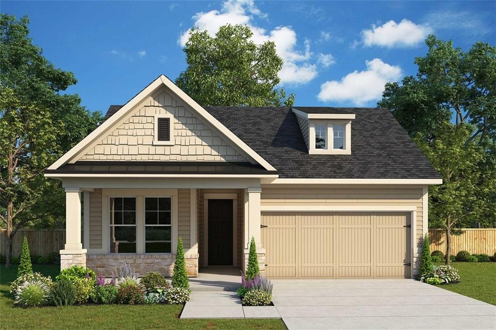 6826 Welcome Road Flowery Branch, GA 30542 - Photo 1 of 1 Craftsman house with a garage and a front lawn