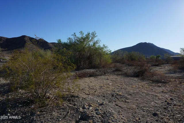 a view of top of a dry yard