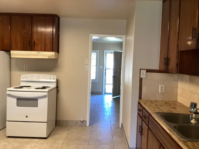 an empty room with an entryway