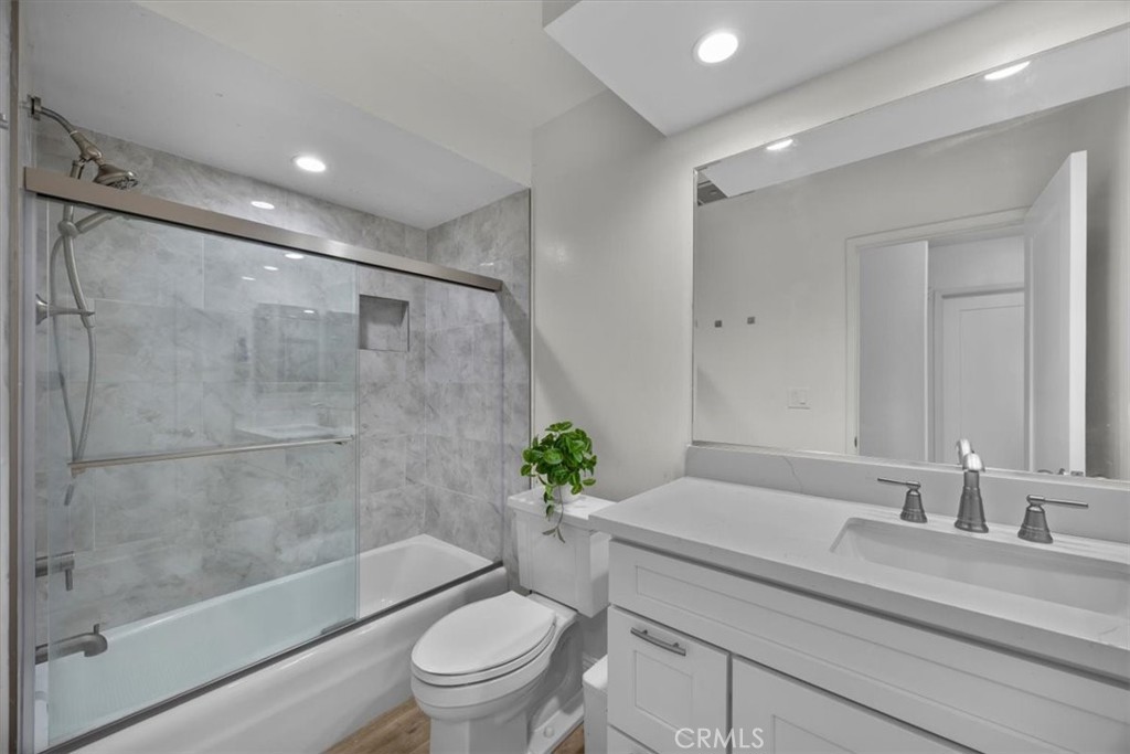 28178 Ridgecove Court South Rancho Palos Verdes, CA 90275 - Photo 18 of 45 a bathroom with a sink toilet and shower