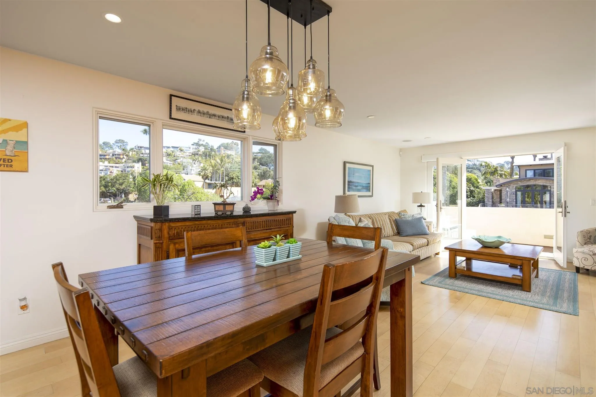260 23rd Street Del Mar, CA 92014 - Photo 7 of 18 a view of a dining room with furniture window and outside view