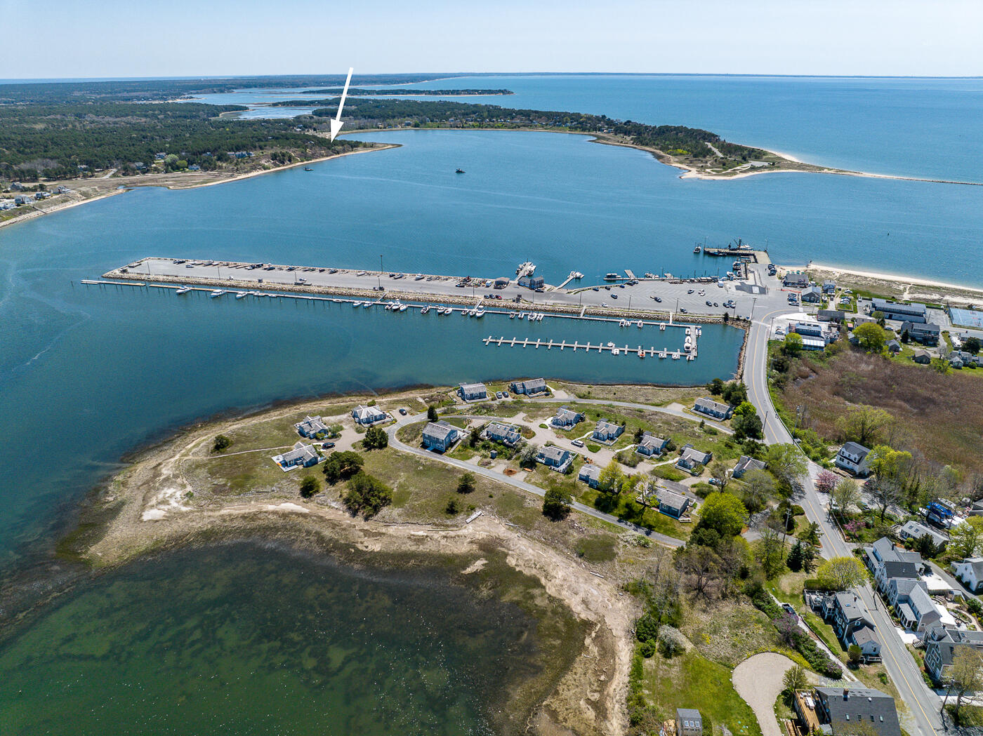 65 Belding Way Wellfleet, MA 02667 - Photo 8 of 12 an aerial view of a houses with a lake view