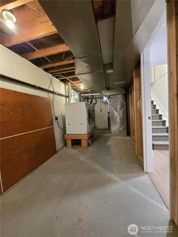 a view of storage and utility room