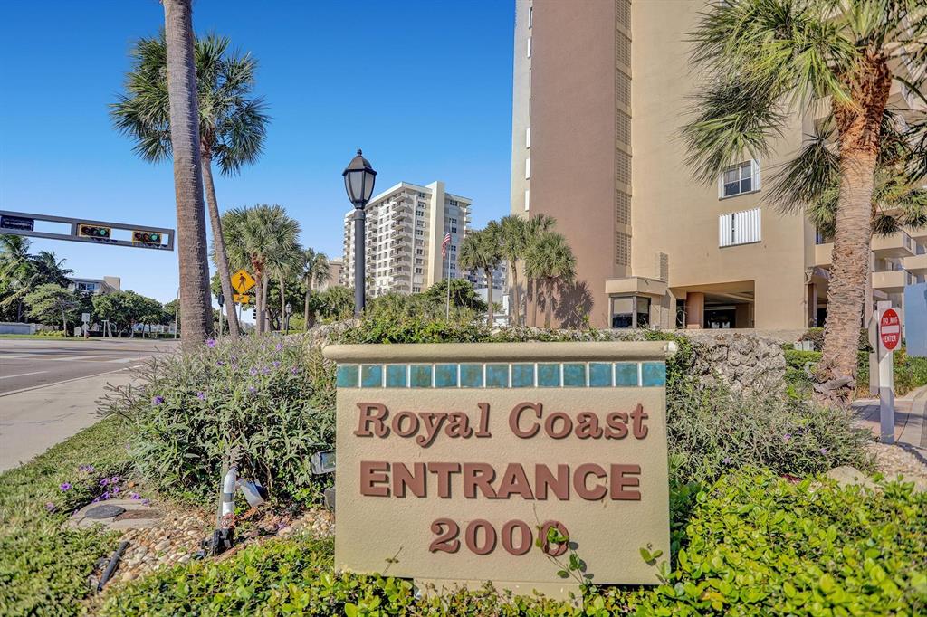 2000 South Ocean Boulevard, Unit 10E Lauderdale-by-the-Sea, FL 33062 - Photo 74 of 86 a sign on the side of a building