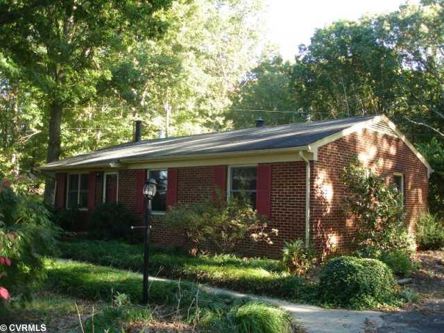 2319 Three Bridge Road Powhatan, VA 23139 - Photo 1 of 9 View - Front yard shaded by towering hardwoods.
