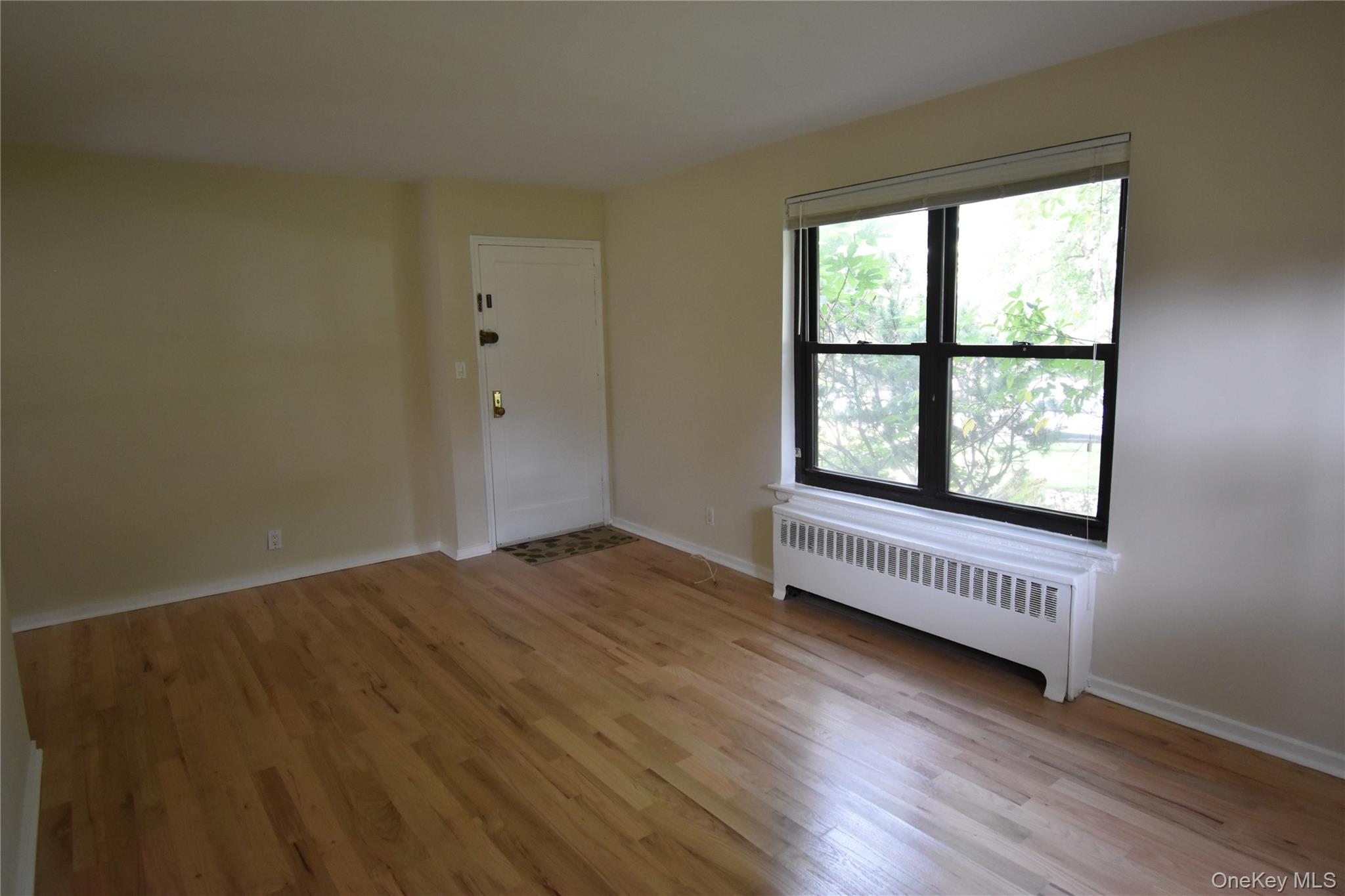 23 West Mill Drive, Unit 9A Great Neck, NY 11021 - Photo 5 of 12 Spare room with radiator heating unit and light wood-type flooring