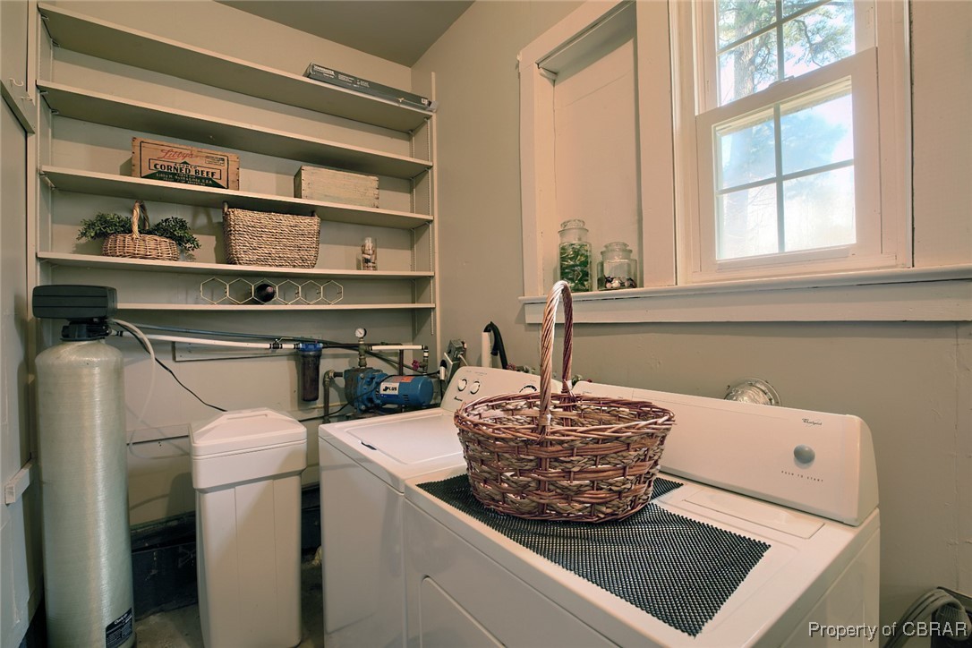 10371 Buckley Hall Road Mathews, VA 23109 - Photo 22 of 28 Washroom featuring independent washer and dryer and laundry area