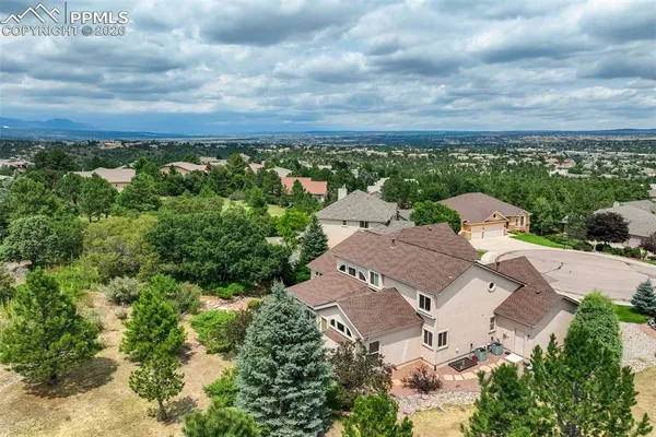 an aerial view of multiple house