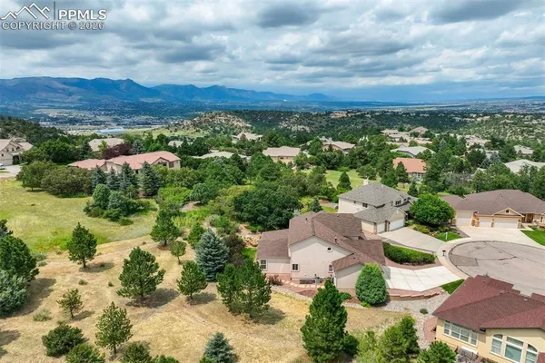 an aerial view of multiple house