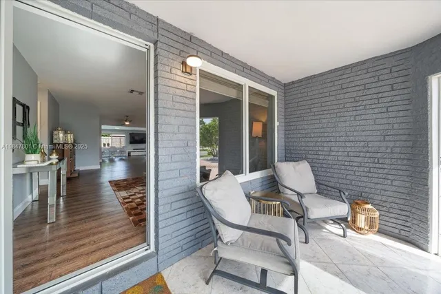 a outdoor space with chairs