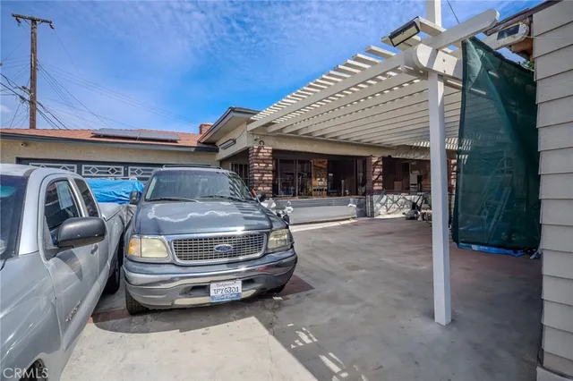 a view of a patio outdoor space and barbecue grill