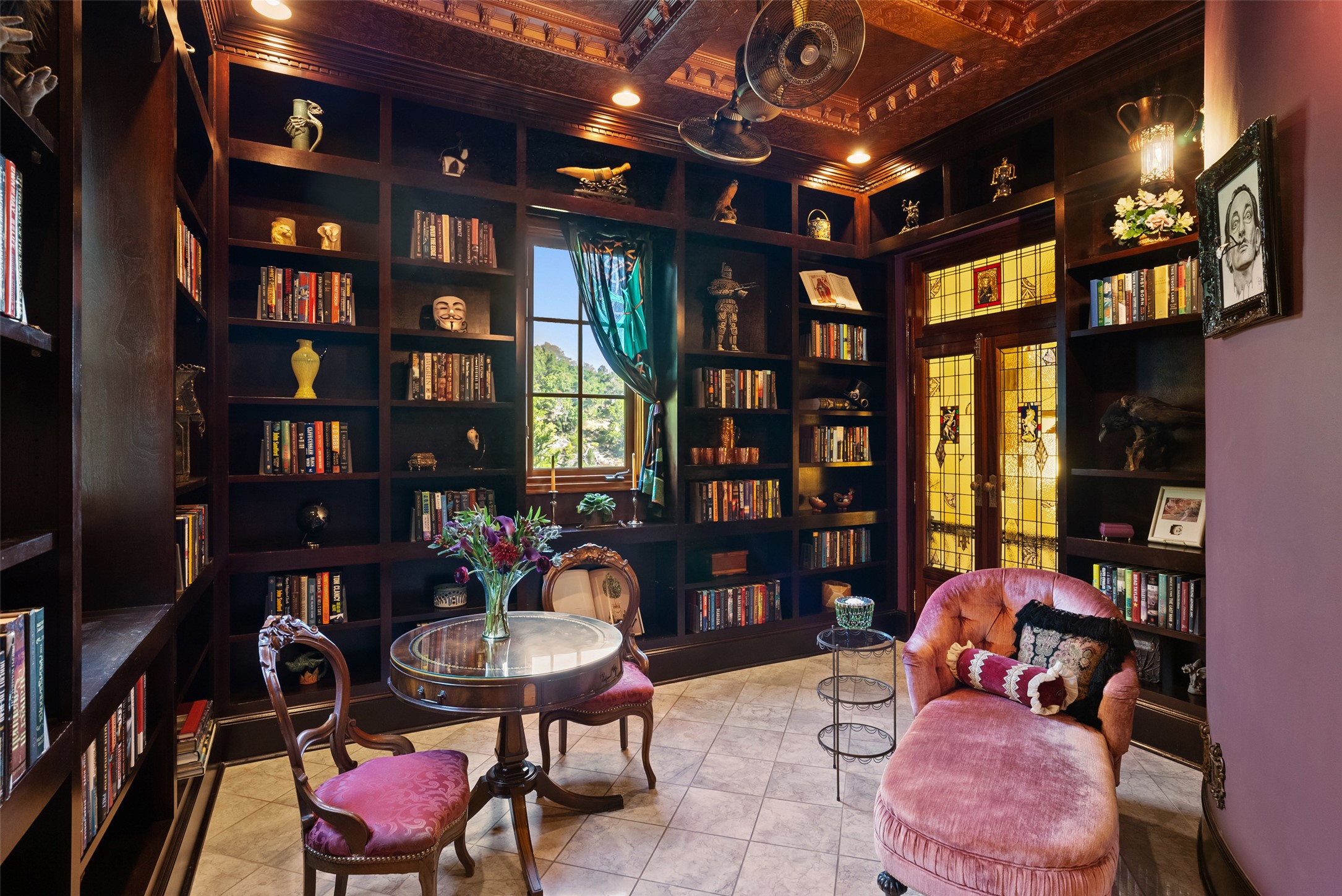 1354 The High Road Austin, TX 78746 - Photo 12 of 40 Custom built-in bookcases provide a perfect retreat for quiet reading or study.