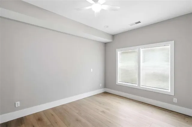 an empty room with a window