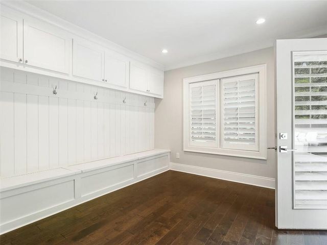 a view of a back yard with an outdoor space