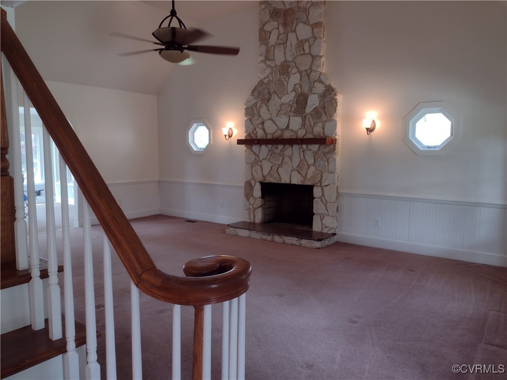 3249 Maidens Road Powhatan, VA 23139 - Photo 13 of 45 Unfurnished living room featuring wainscoting, a c
