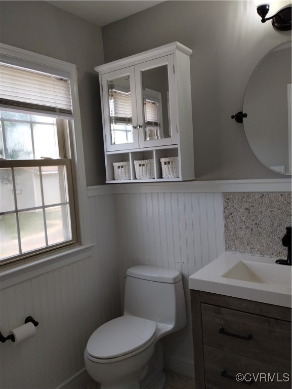 3249 Maidens Road Powhatan, VA 23139 - Photo 38 of 45 Bathroom with toilet, a wainscoted wall, plenty of