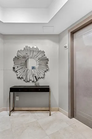 a view of a door in the room