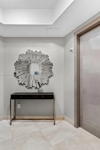 a view of a door in the room