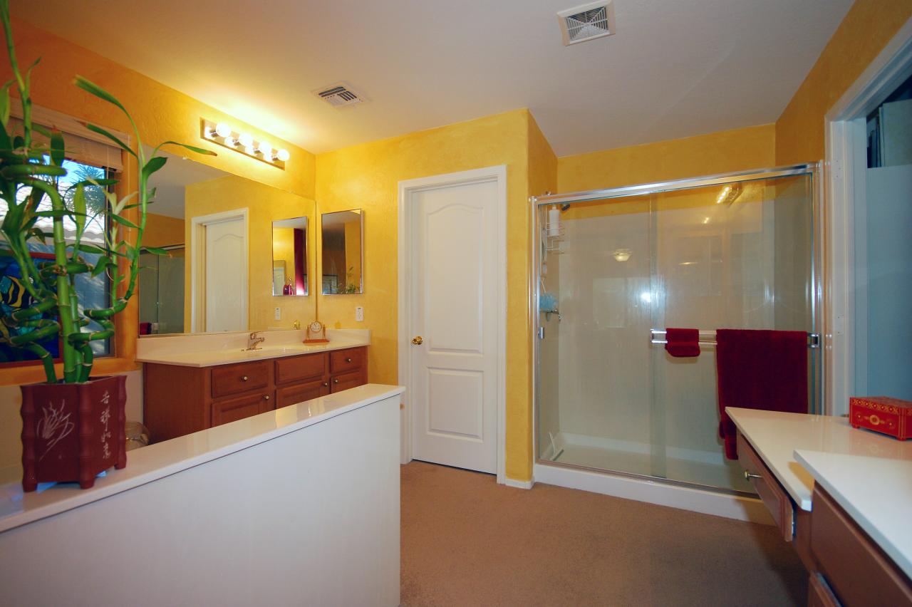 2043 West Tanner Ranch Road Queen Creek, AZ 85144 - Photo 5 of 18 a bathroom with a mirror and a shower
