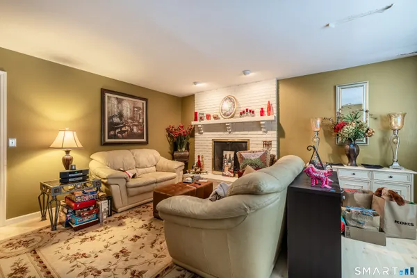 a living room with furniture and a couch