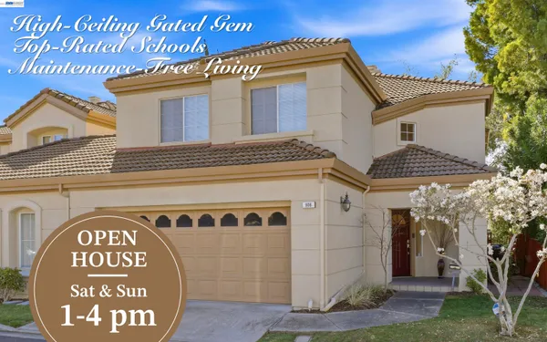 a view of front of house with potted plants
