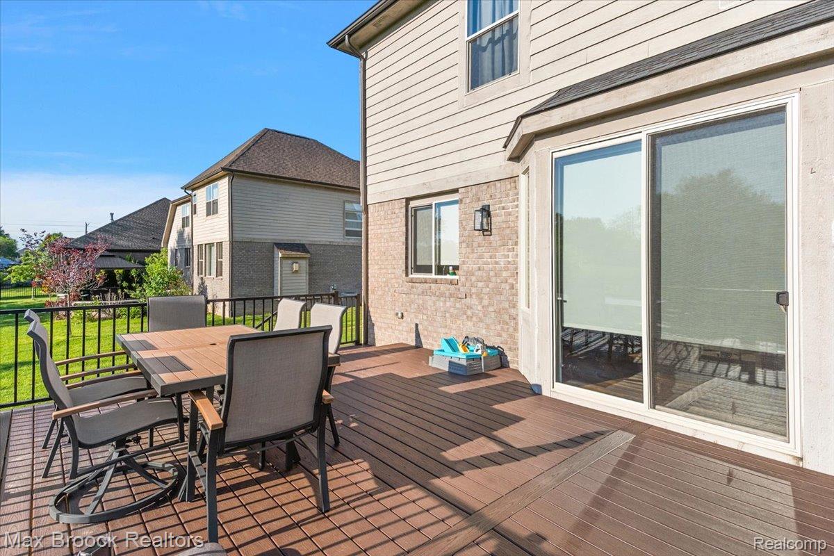 1942 Nottingham Drive Rochester, MI 48307 - Photo 5 of 97 Expansive rear deck featuring composite decking and black metal railing