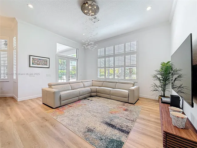 a workspace with wooden floor