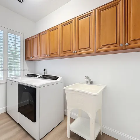 a view of a storage in a room