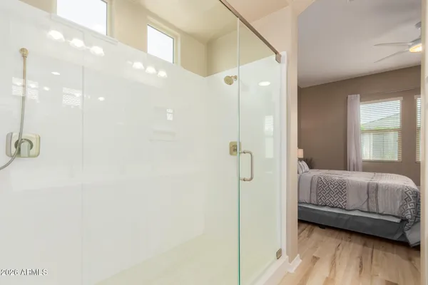 a en suite bathroom with a shower