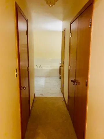 a view of a room with storage