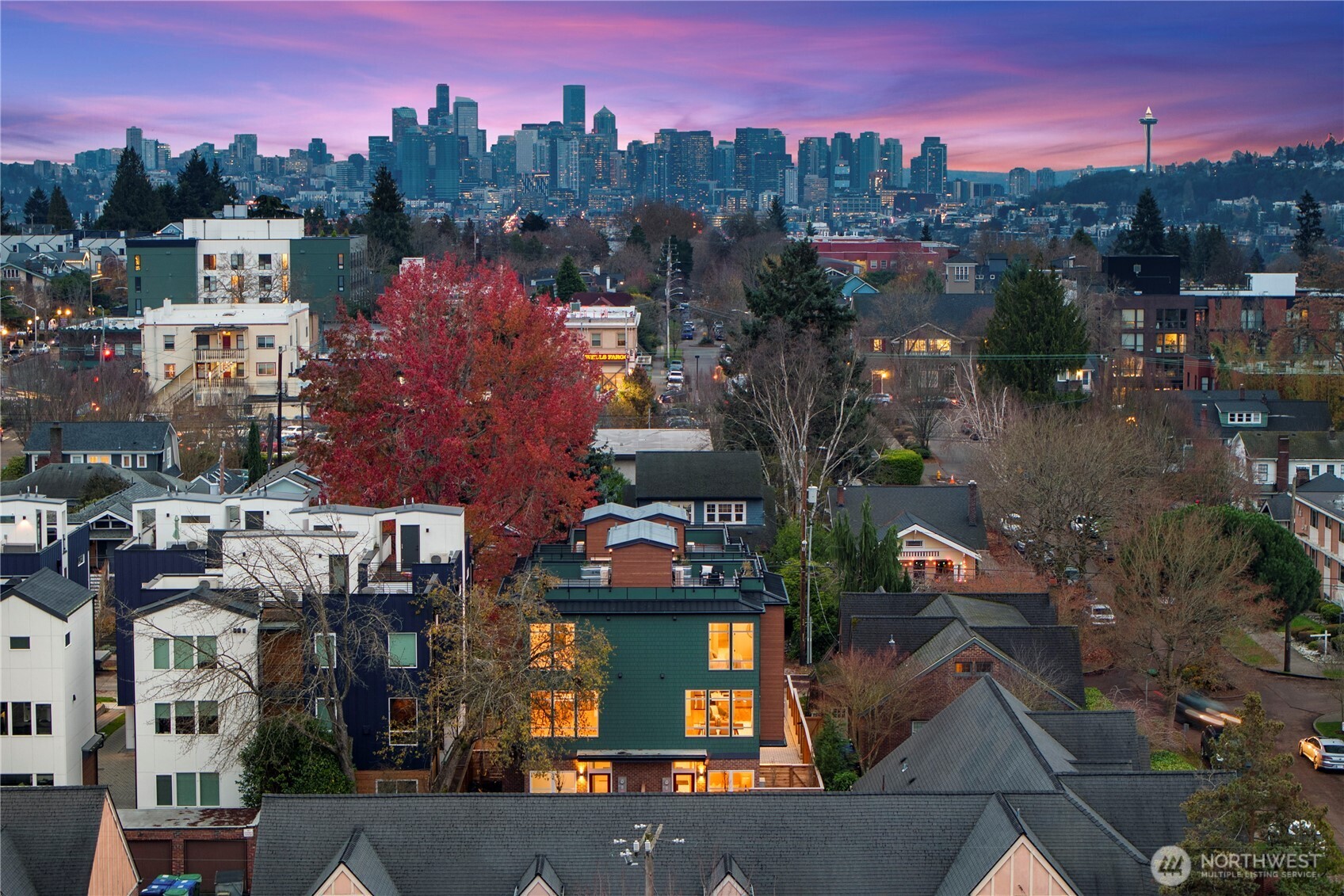 1704 North 47th Street Seattle, WA 98103 - Photo 37 of 38 a view of a city with lots of houses